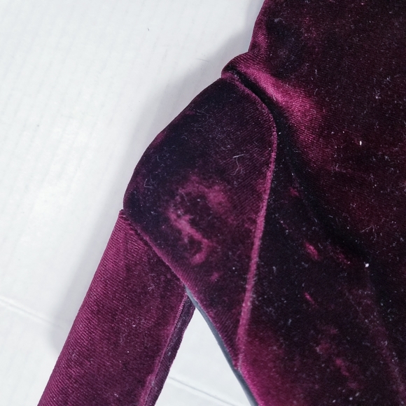 MADDEN GIRL BURGUNDY VELOUR HEELED BOOTS SIZE 8 - Picture 15 of 15
